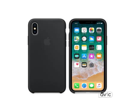 Apple iPhone X Silicone Case Black