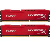 Модуль DDR3 2x4GB/1600 Kingston HyperX Fury Red (HX316C10FRK2/8)