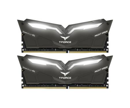 Модуль DDR4 2x8GB/3000 Team T-Force Night Hawk Black LED/White (THWD416G3000HC16CDC01)