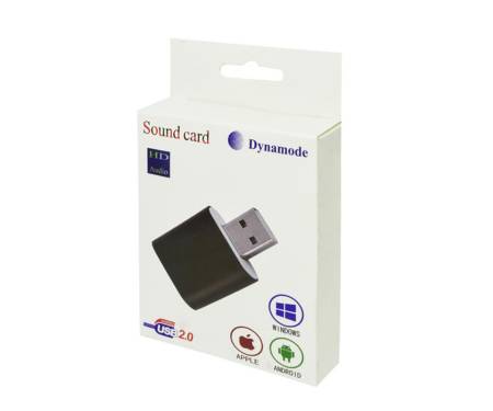 Звуковая плата Dynamode USB 8 (7.1) каналов 3D алюминий, черная (44888)