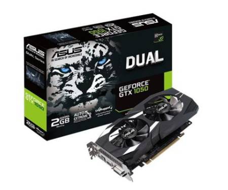 Видеокарта ASUS GeForce GTX1050 2048Mb DUAL (DUAL-GTX1050-2G-V2)