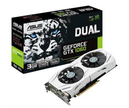 Видеокарта ASUS GeForce GTX1060 3072Mb DUAL (DUAL-GTX1060-3G)