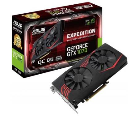 Видеокарта ASUS GeForce GTX1070 8192Mb EXPEDITION OC (EX-GTX1070-O8G)