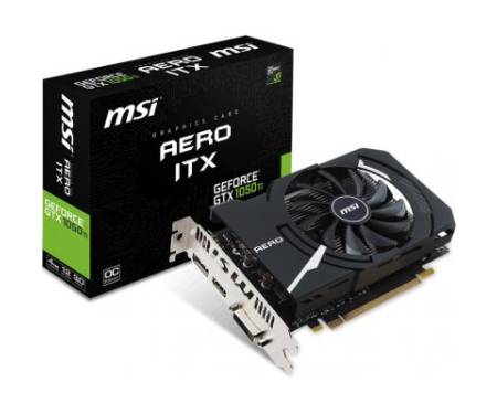 Видеокарта MSI GeForce GTX1050 Ti 4096Mb AERO ITX OC (GTX 1050 TI AERO ITX 4G OCV1)