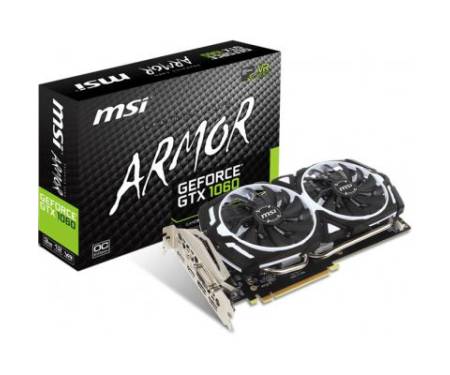 Видеокарта MSI GeForce GTX1060 3072Mb ARMOR OC (GTX 1060 ARMOR 3G OCV1)