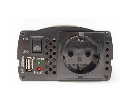 Адаптер автомобильный 12V/220V PowerPlant HYM300-122, 300W, + USB 5V 1A (KD00MS0001)