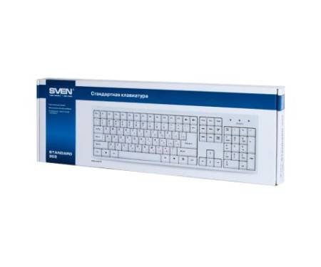 Клавиатура SVEN 303 Standard USB, white