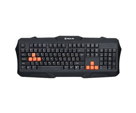 Клавиатура REAL-EL 8400 Gaming, black