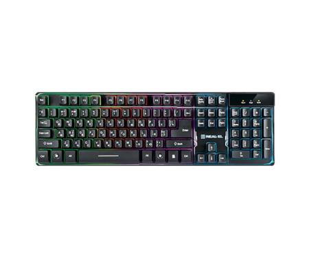 Клавиатура REAL-EL 8700 Gaming Backlit, black
