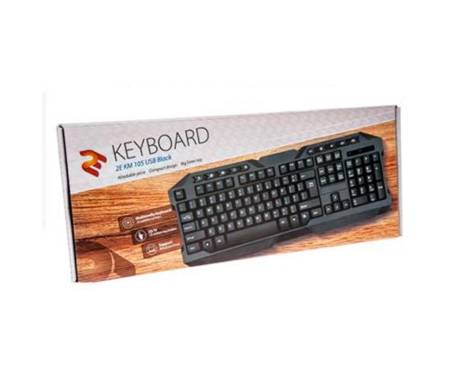 Клавиатура 2E KM 105 USB Black (2E-KM105UB)
