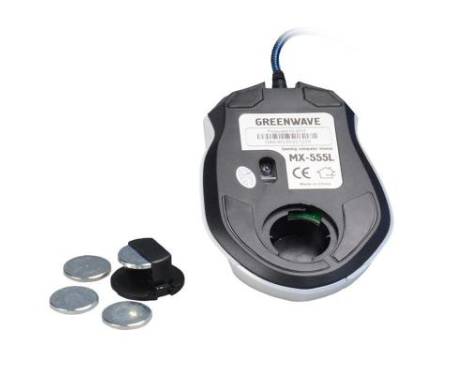 Мышь Greenwave MX-555L USB, white-blue (R0013757)