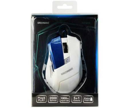 Мышь Greenwave MX-555L USB, white-blue (R0013757)