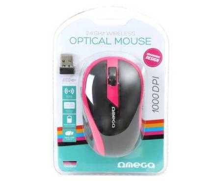 Мышь OMEGA Wireless OM-415 pink/black (OM0415PB)