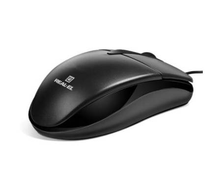 Мышь REAL-EL RM-211, USB, black