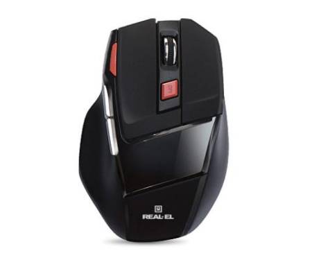 Мышь REAL-EL RM-500 Gaming, USB, black