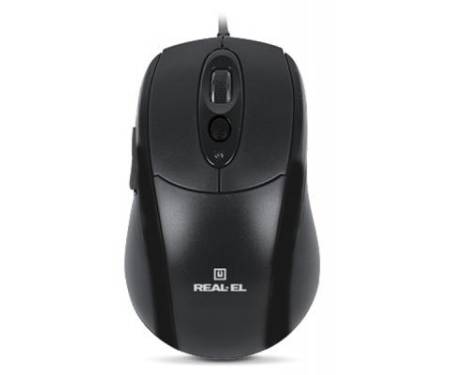 Мышь REAL-EL RM-290, USB, black