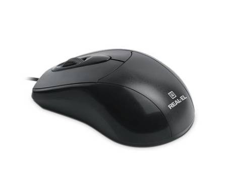 Мышь REAL-EL RM-207, USB, black