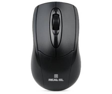 Мышь REAL-EL RM-207, USB, black