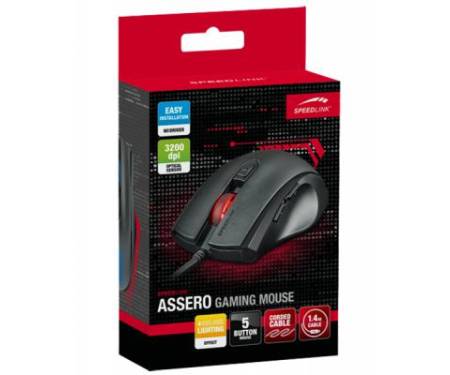 Мышь Speedlink ASSERO Gaming Mouse, black (SL-680007-BK)