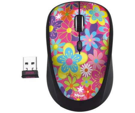 Мышь Trust Yvi Wireless Mouse flower power (20250)