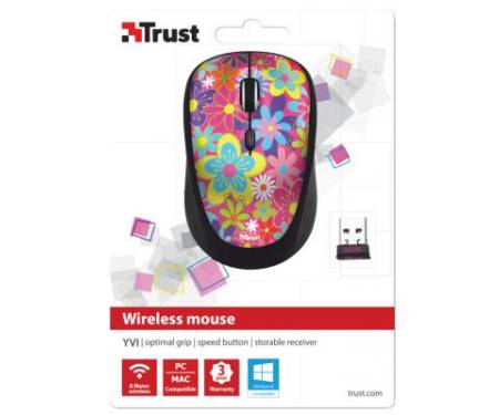 Мышь Trust Yvi Wireless Mouse flower power (20250)