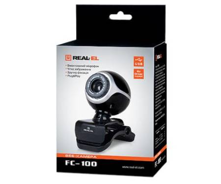 Веб-камера REAL-EL FC-100, black