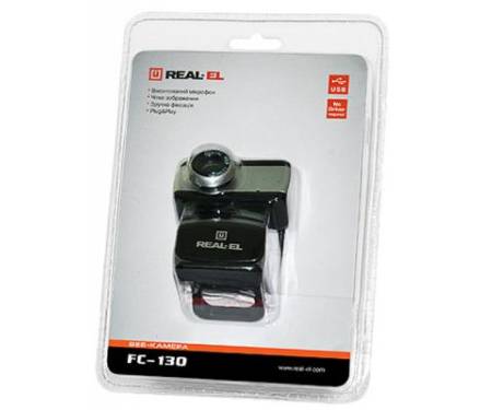 Веб-камера REAL-EL FC-130, black-grey