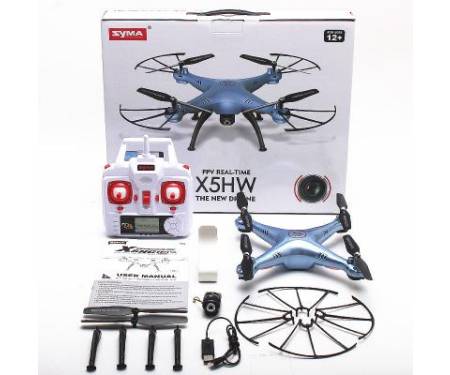 Квадрокоптер Syma X5HW 330мм HD WiFi камера голубой (45079)