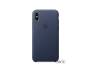 Apple iPhone X Leather Case Midnight Blue