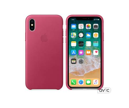 Apple iPhone X Leather Case Pink Fuchsia (MQTJ2)