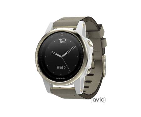 Garmin Fenix 5S Champagne Sapphire with Gray Suede Band (010-01685-12)