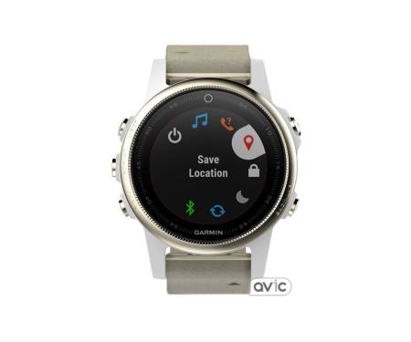 Garmin Fenix 5S Champagne Sapphire with Gray Suede Band (010-01685-12)