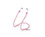 Силиконовый чехол для Airpods Silicon case с карабином и ремешком (Red)
