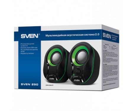 Акустическая система Sven 290 Black/Green UAH