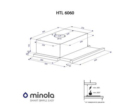 Вытяжка Minola HTL 6060 I/WH Glass 430