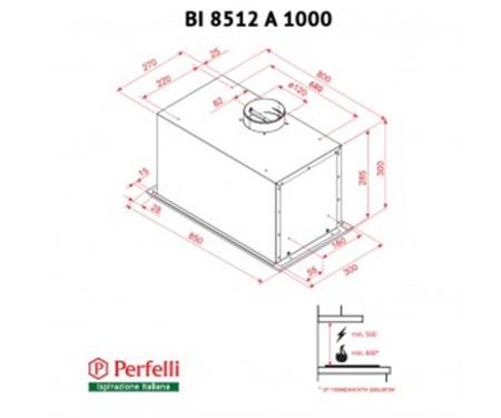 Вытяжка Perfelli BI 8522 A 1000 I LED