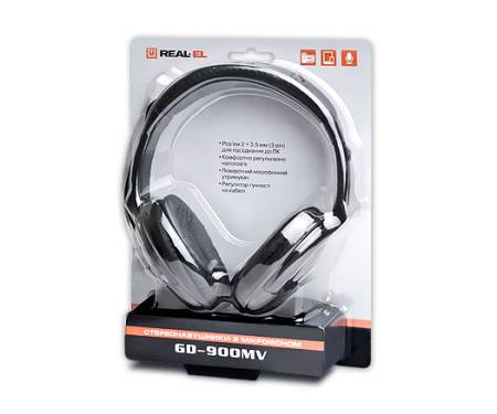 Гарнитура REAL-EL GD-900MV черный UAH