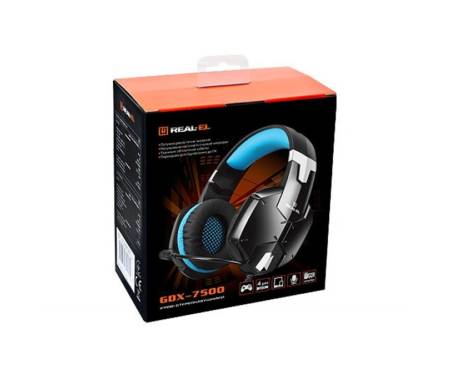 Гарнитура REAL-EL GDX-7500 Black/Blue UAH