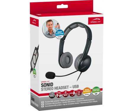 Гарнитура SPEED LINK Sonid Black/Grey (SL-870002-BKGY)