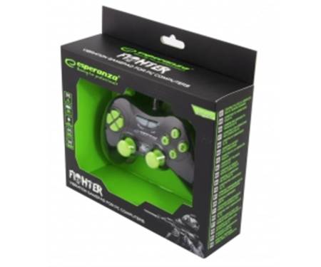 Геймпад Esperanza Fighter Black/Green (EGG105KG) USB