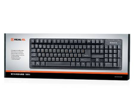 Клавиатура REAL-EL Standard 501 USB черный UAH