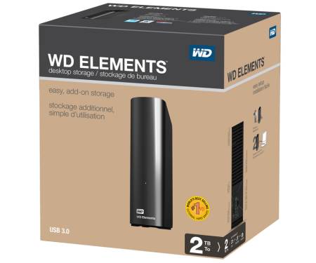 Внешний накопитель 3.5 USB 2.0Tb WD Elements Desktop (WDBWLG0020HBK-EESN)
