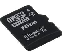 Карта памяти MicroSDHC 16GB Class 4 Kingston (SDC4/16GBSP)