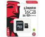 Карта памяти MicroSDHC 16GB UHS-I Class 10 Kingston Canvas Select + SD-адаптер (SDCS/16GB)
