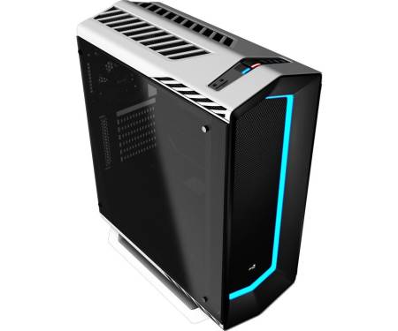 Корпус AEROCOOL P7-C1 Pro BW Window Glass RGB White без БП
