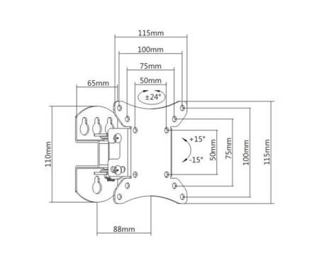 Кронштейн Brateck LCD-501N (VESA100х100)