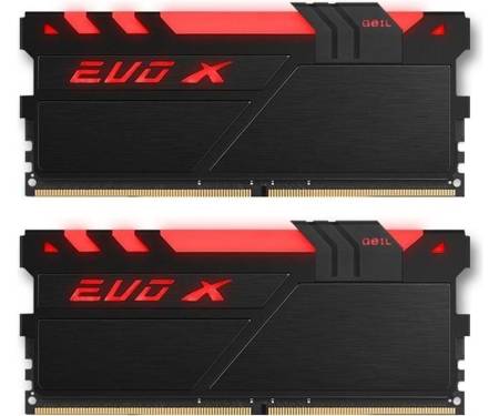 Модуль DDR4 2x8GB/2400 Geil EVO X Black RGB LED (GEXB416GB2400C16DC)