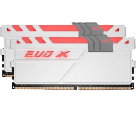 Модуль DDR4 2x8GB/2400 Geil EVO X White RGB LED (GEXG416GB2400C16DC)