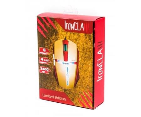Мышь Maxxter G1 Iron Claw Gold/Red USB