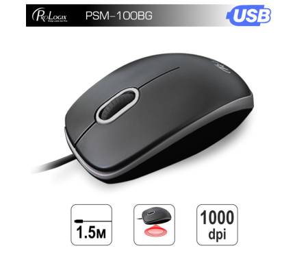 Мышь ProLogix PSM-100BG Black/Grey USB